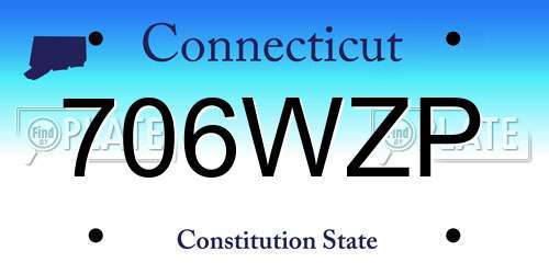 706WZP Connecticut License Plate