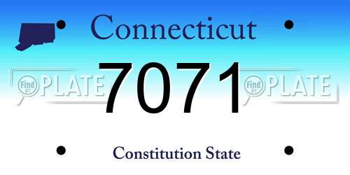 7071 Connecticut License Plate