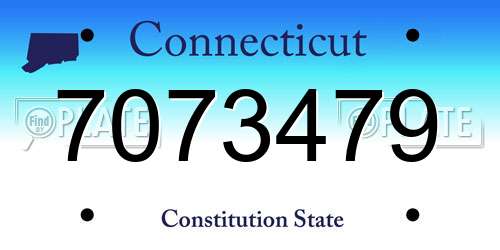 7073479 Connecticut License Plate