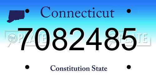 7082485 Connecticut License Plate