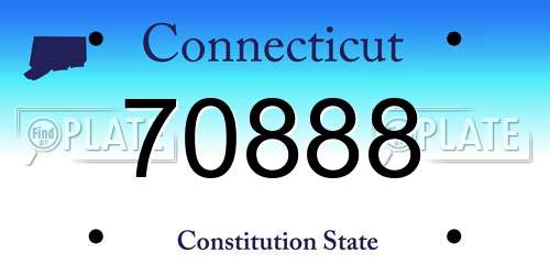 70888 Connecticut License Plate