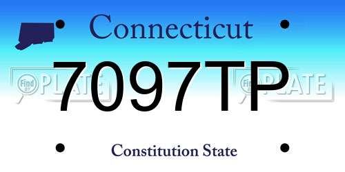 7097TP Connecticut License Plate