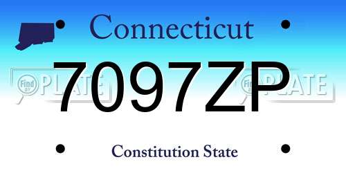 7097ZP Connecticut License Plate