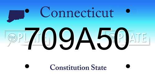 709A50 Connecticut License Plate