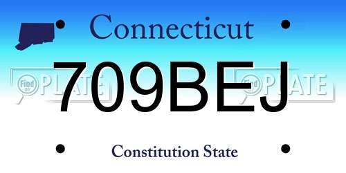 709BEJ Connecticut License Plate