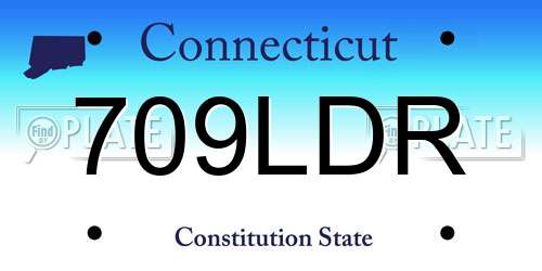 709LDR Connecticut License Plate