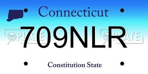 709NLR Connecticut License Plate