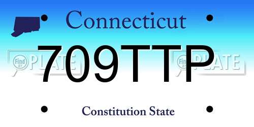709TTP Connecticut License Plate