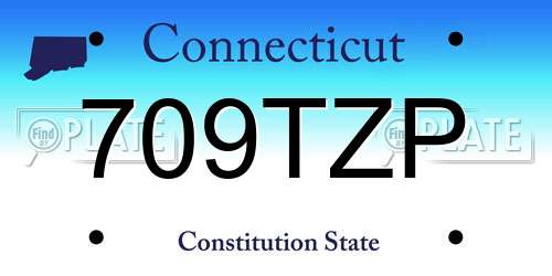 709TZP Connecticut License Plate