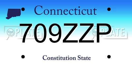 709ZZP Connecticut License Plate