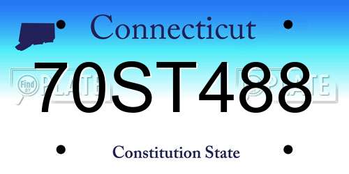 70ST488 Connecticut License Plate