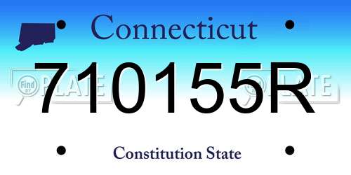 710155R Connecticut License Plate