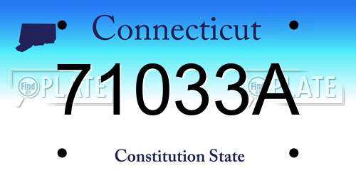 71033A Connecticut License Plate