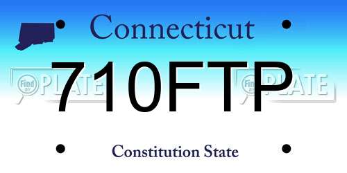 710FTP Connecticut License Plate