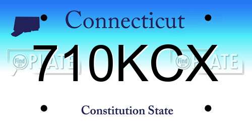 710KCX Connecticut License Plate