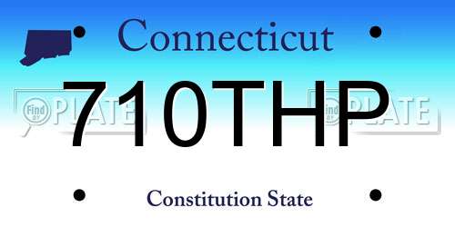 710THP Connecticut License Plate