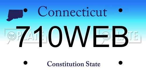 710WEB Connecticut License Plate