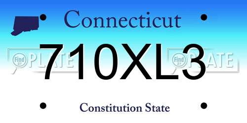 710XL3 Connecticut License Plate