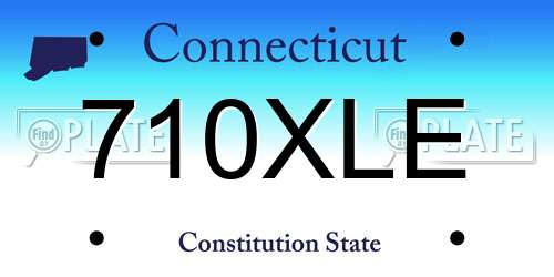 710XLE Connecticut License Plate