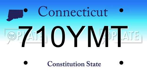 710YMT Connecticut License Plate
