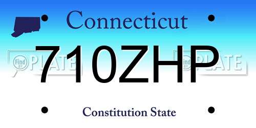710ZHP Connecticut License Plate