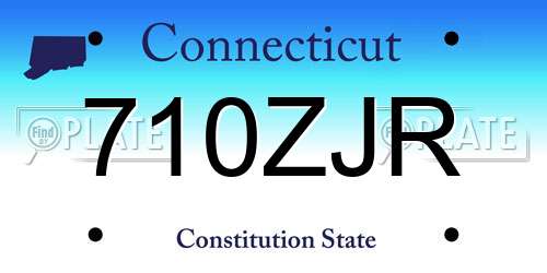710ZJR Connecticut License Plate