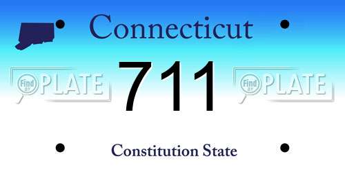 711 Connecticut License Plate