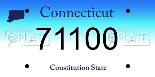 71100 Connecticut License Plate