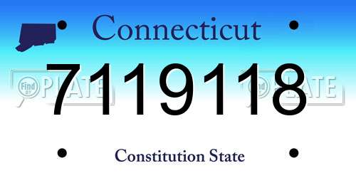 7119118 Connecticut License Plate
