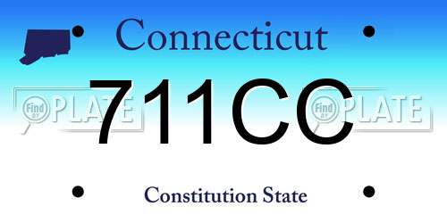 711CC Connecticut License Plate