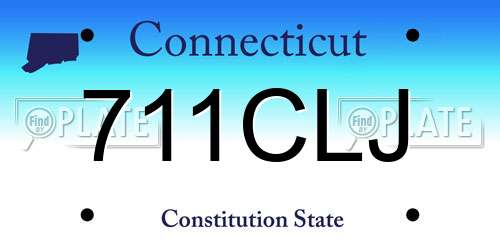 711CLJ Connecticut License Plate