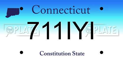 711IYI Connecticut License Plate