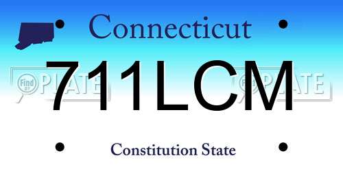 711LCM Connecticut License Plate