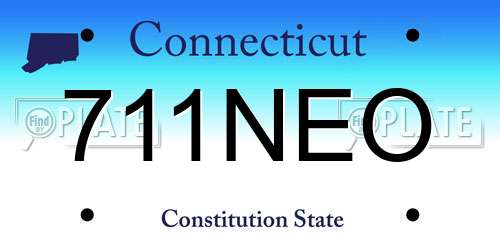 711NEO Connecticut License Plate