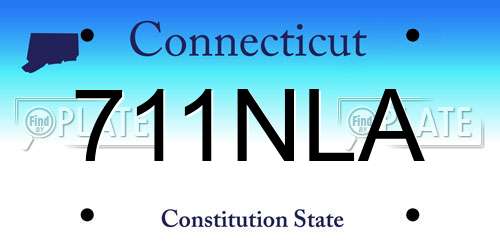 711NLA Connecticut License Plate