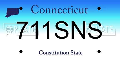 711SNS Connecticut License Plate