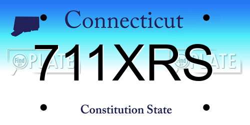 711XRS Connecticut License Plate