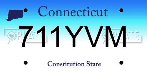 711YVM Connecticut License Plate