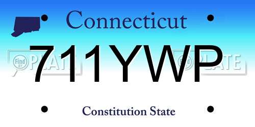 711YWP Connecticut License Plate