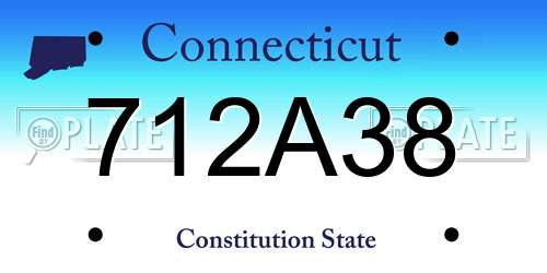 712A38 Connecticut License Plate