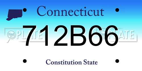 712B66 Connecticut License Plate