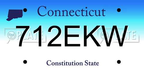 712EKW Connecticut License Plate