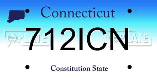712ICN Connecticut License Plate
