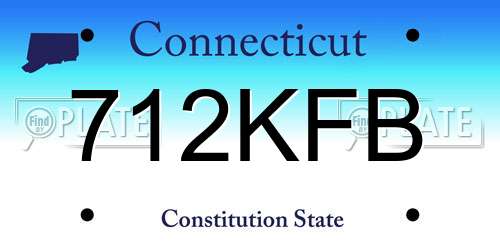 712KFB Connecticut License Plate