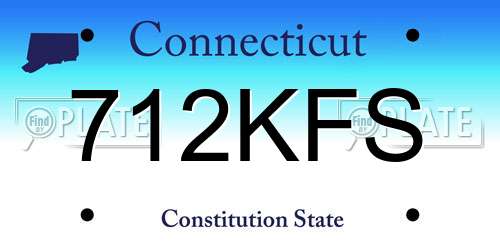 712KFS Connecticut License Plate