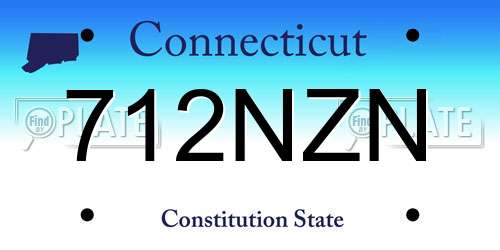 712NZN Connecticut License Plate