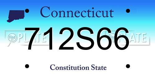 712S66 Connecticut License Plate