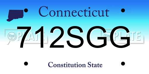 712SGG Connecticut License Plate