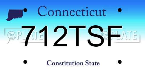 712TSF Connecticut License Plate