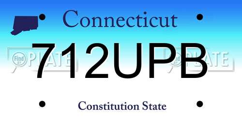 712UPB Connecticut License Plate